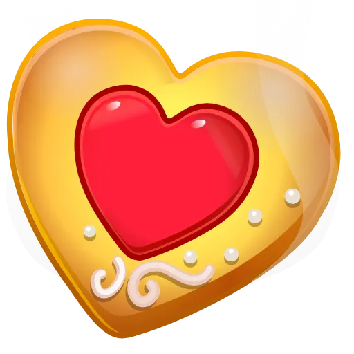 🍪 Эмодзи «Cookie Heart» для Telegram