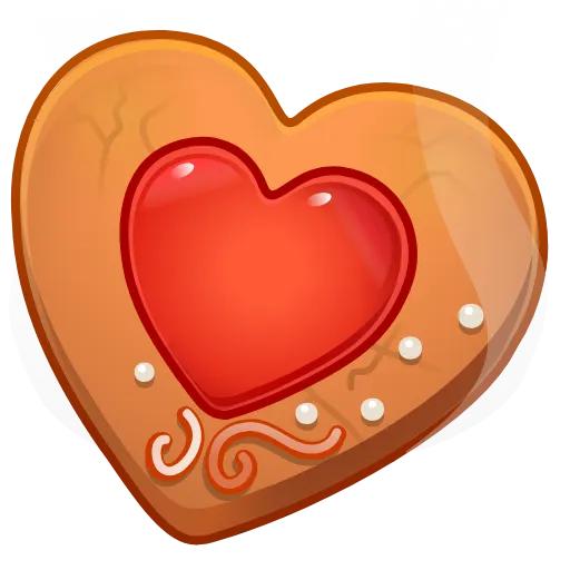 🍪 Эмодзи «Cookie Heart» для Telegram