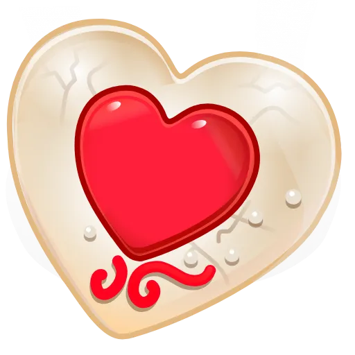 🍪 Эмодзи «Cookie Heart» для Telegram