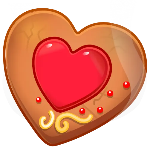 🍪 Эмодзи «Cookie Heart» для Telegram