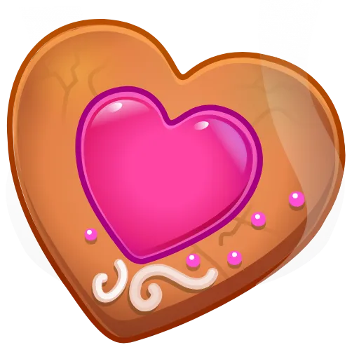 🍪 Эмодзи «Cookie Heart» для Telegram