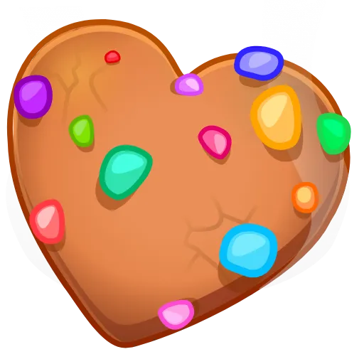 🍪 Эмодзи «Cookie Heart» для Telegram