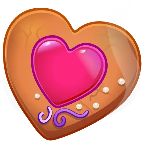 🍪 Эмодзи «Cookie Heart» для Telegram