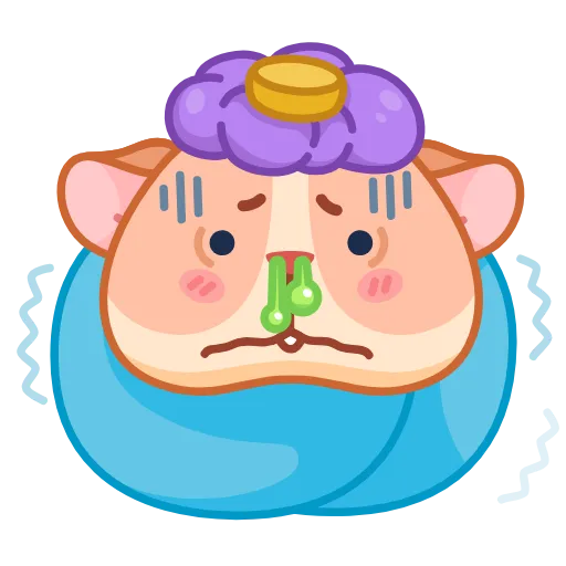 🤧 Стикер «Хомячок Коржик» для Telegram