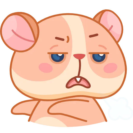 😮‍💨 Стикер «Хомячок Коржик» для Telegram