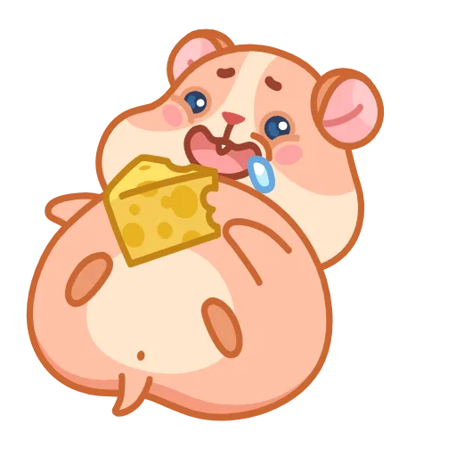 🧀 Стикер «Хомячок Коржик» для Telegram