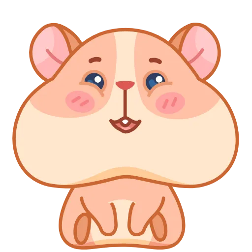 🤗 Стикер «Хомячок Коржик» для Telegram
