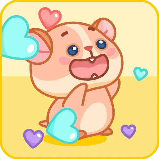 🥰 Стикер «Хомячок Коржик» для Telegram