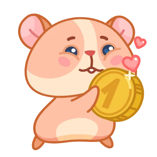 🥇 Стикер «Хомячок Коржик» для Telegram