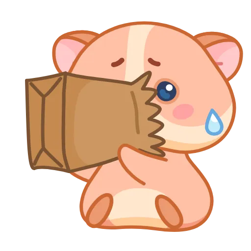 😓 Стикер «Хомячок Коржик» для Telegram