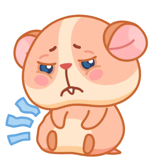 😔 Стикер «Хомячок Коржик» для Telegram