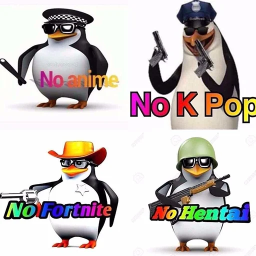 🐧 Стикер «ANIME DETECTED ELIMINATE ANIME» для Telegram