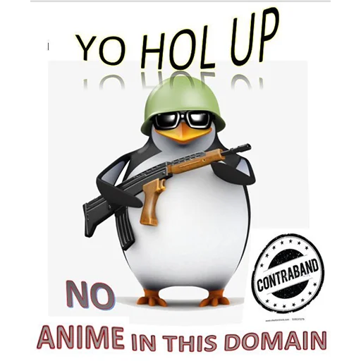 🔫 Стикер «ANIME DETECTED ELIMINATE ANIME» для Telegram