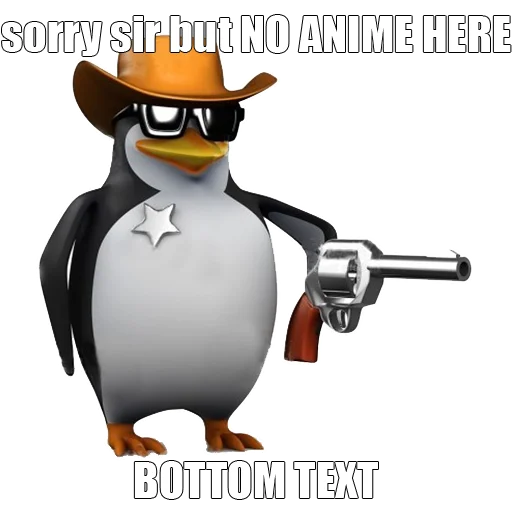 🔫 Стикер «ANIME DETECTED ELIMINATE ANIME» для Telegram