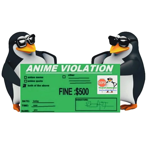 💵 Стикер «ANIME DETECTED ELIMINATE ANIME» для Telegram