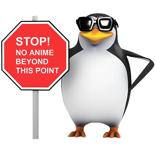🔽 Стикер «ANIME DETECTED ELIMINATE ANIME» для Telegram