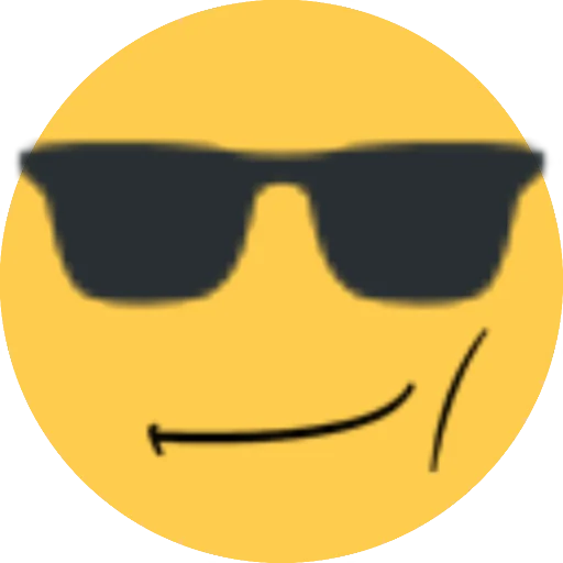 😎 Стикер «Cool Face» для Telegram