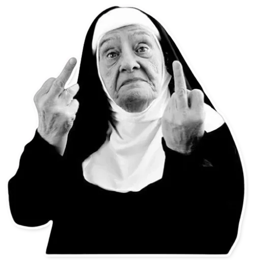 🖕 Стикер «coolnuns» для Telegram