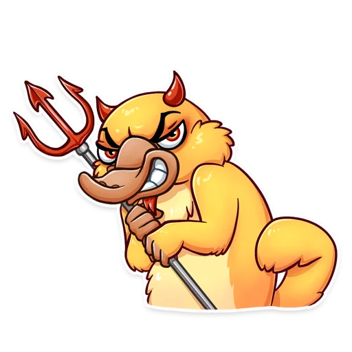 😈 Стикер «Cooper the Platypus» для Telegram