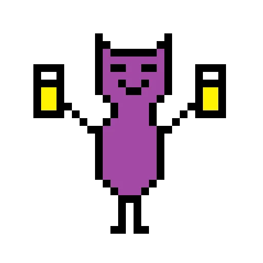 Стикерпак Color pixel cats для Telegram