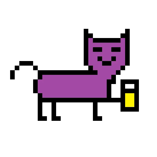 🍺 Стикер «Color pixel cats» для Telegram