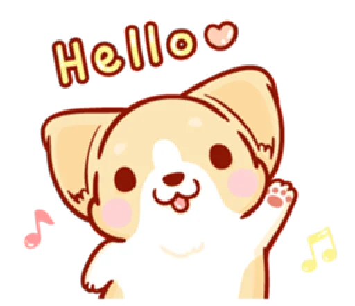 Стикерпак corgi in-love для Telegram