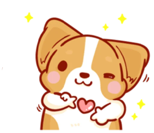❤️ Стикер «corgi in-love» для Telegram