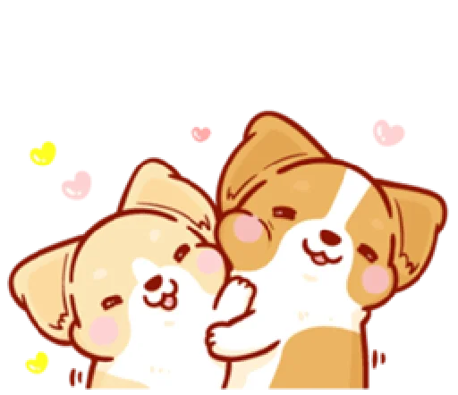🤗 Стикер «corgi in-love» для Telegram