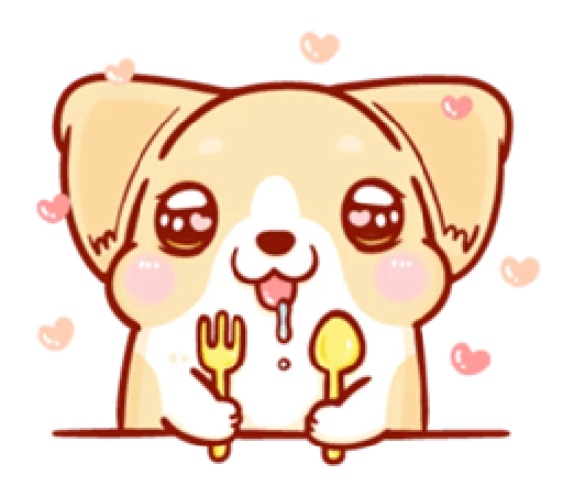 😋 Стикер «corgi in-love» для Telegram