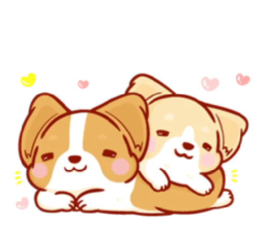 🥰 Стикер «corgi in-love» для Telegram