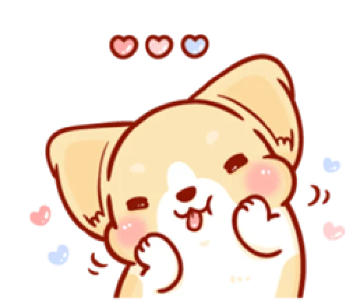 😜 Стикер «corgi in-love» для Telegram