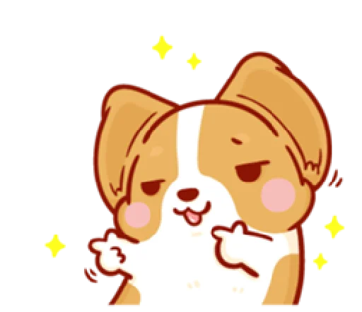 😉 Стикер «corgi in-love» для Telegram
