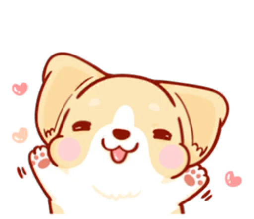 ☺️ Стикер «corgi in-love» для Telegram