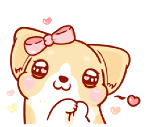 😍 Стикер «corgi in-love» для Telegram