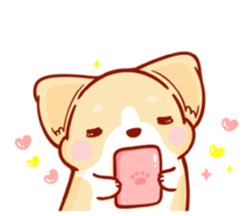 😚 Стикер «corgi in-love» для Telegram