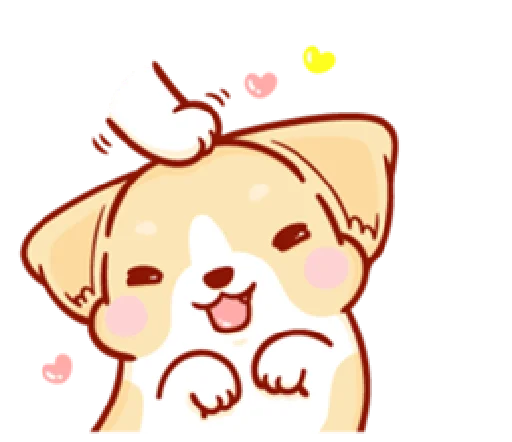 😊 Стикер «corgi in-love» для Telegram