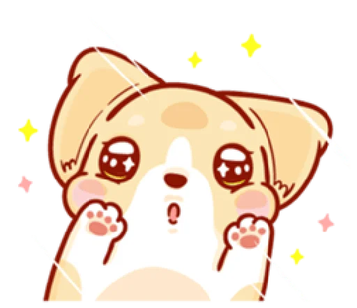 🤩 Стикер «corgi in-love» для Telegram