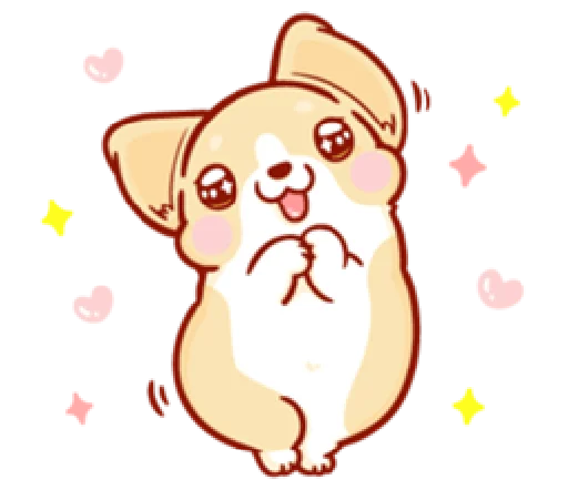 🤩 Стикер «corgi in-love» для Telegram