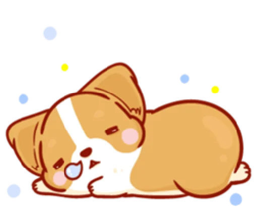 😴 Стикер «corgi in-love» для Telegram