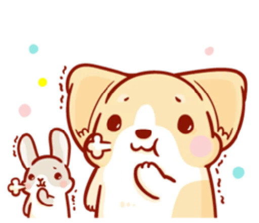😐 Стикер «corgi in-love» для Telegram