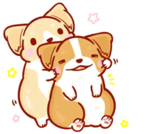 😁 Стикер «corgi in-love» для Telegram