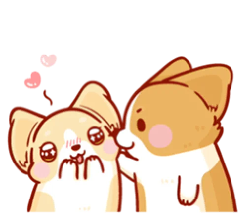😘 Стикер «corgi in-love» для Telegram