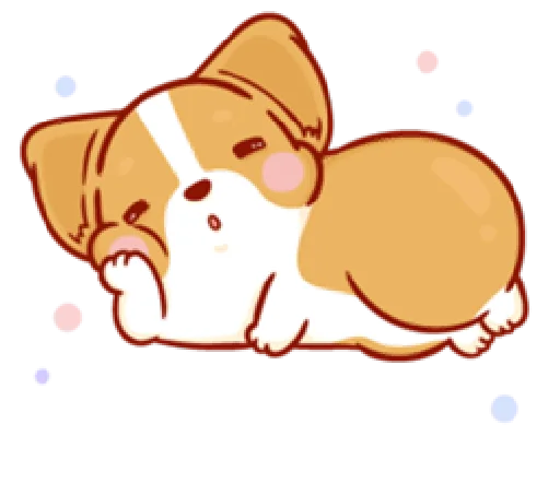 😌 Стикер «corgi in-love» для Telegram