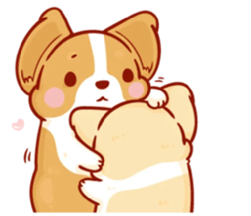 🤗 Стикер «corgi in-love» для Telegram