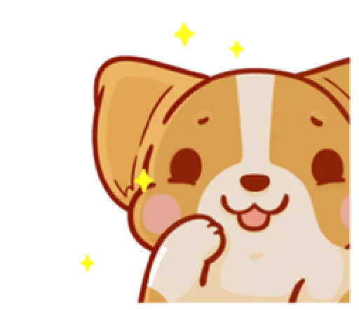 🤩 Стикер «corgi in-love» для Telegram