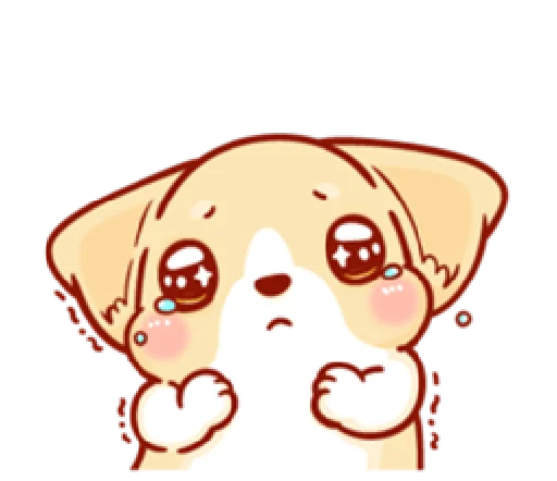 😭 Стикер «corgi in-love» для Telegram