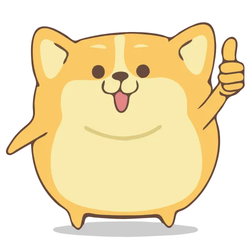 🥳 Стикер «CORGI DOG» для Telegram