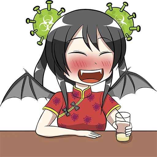 😄 Стикер «Corona-chan ?» для Telegram