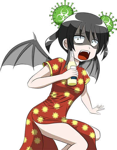 😱 Стикер «Corona-chan ?» для Telegram