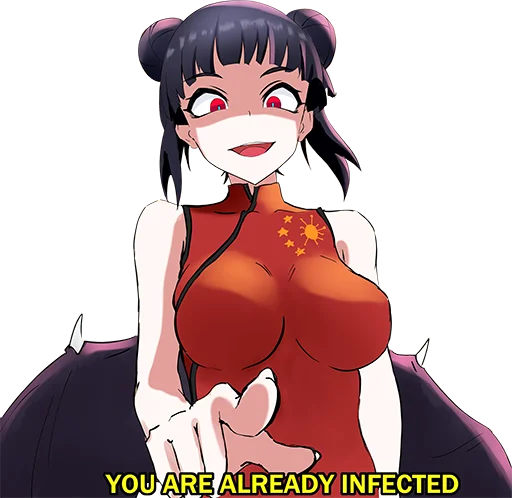 😈 Стикер «Corona-chan ?» для Telegram